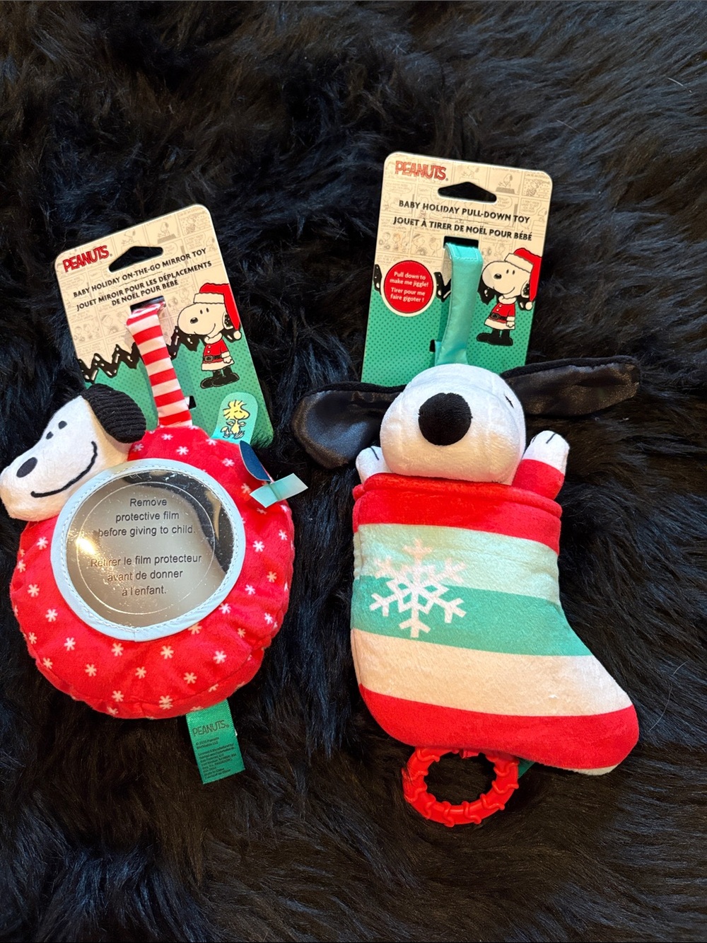 Peanuts Baby Holiday Pull-down, & on-the-go mirror toys